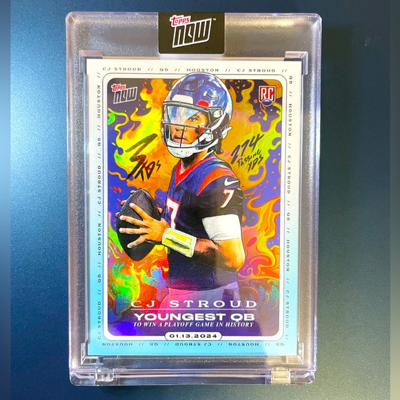 Topps Other - CJ STROUD Rookie Limited Edition 2023 Topps Now Youngest QB to Win Playoff #CJ2